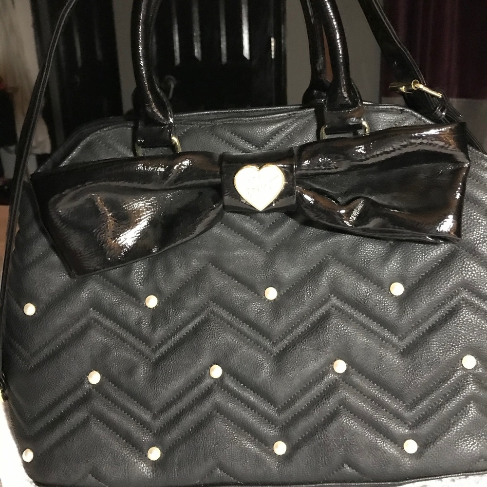 Betsey Johnson Purse, Black Tote